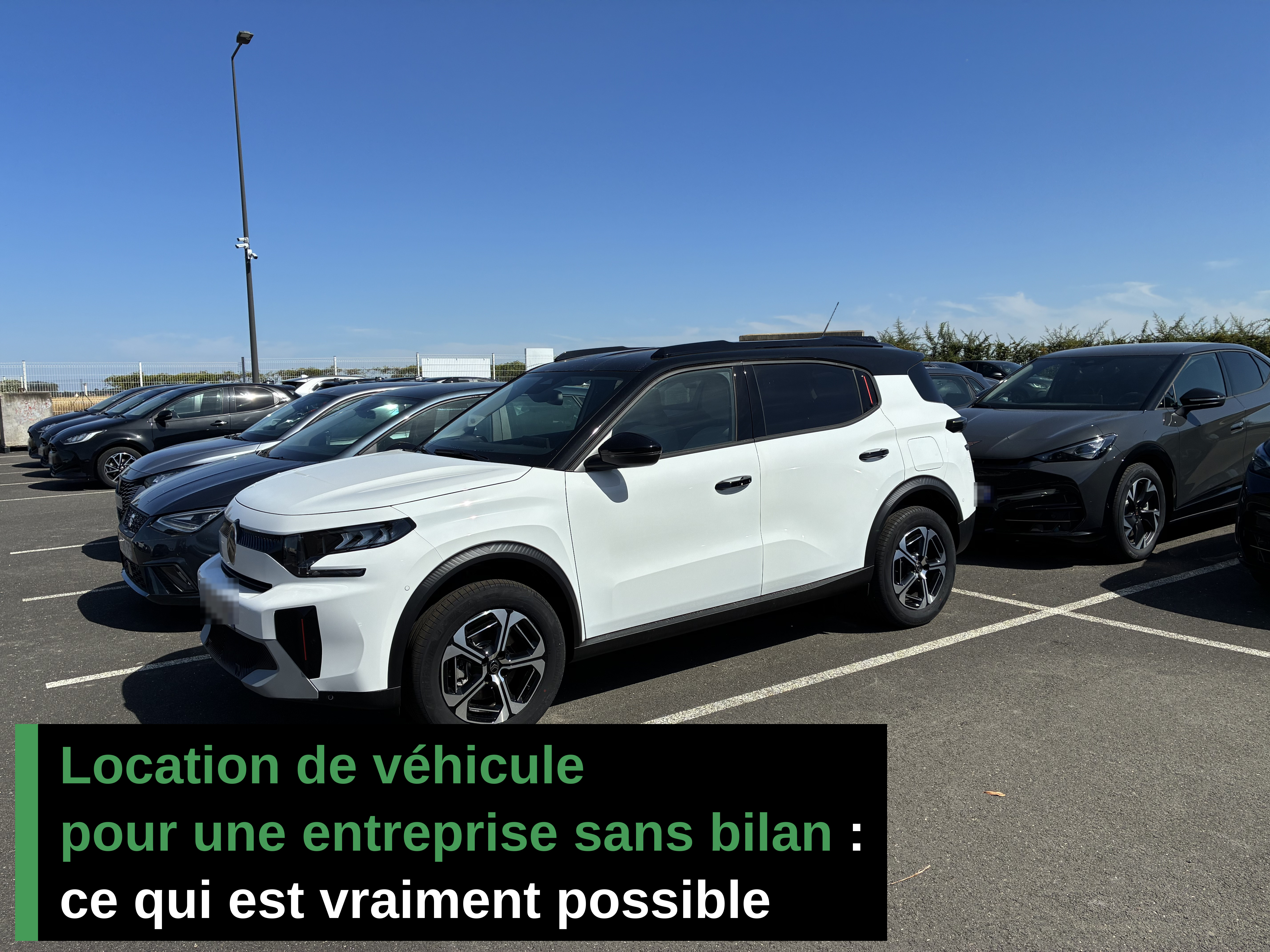 Location de véhicule pour une entreprise sans bilan